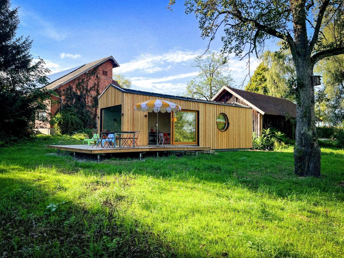 Die Klingerei - Tiny House Wiese Villa Seewalchen Esterno foto